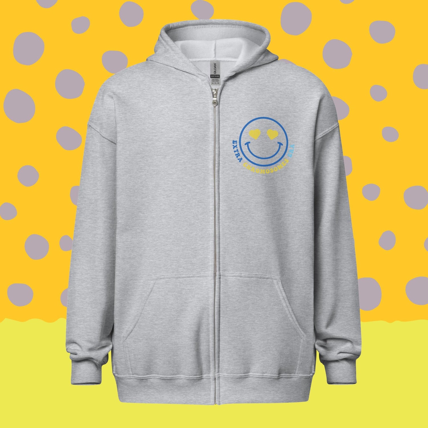 Down Syndrome Awareness Adult Zip Up Hoodies